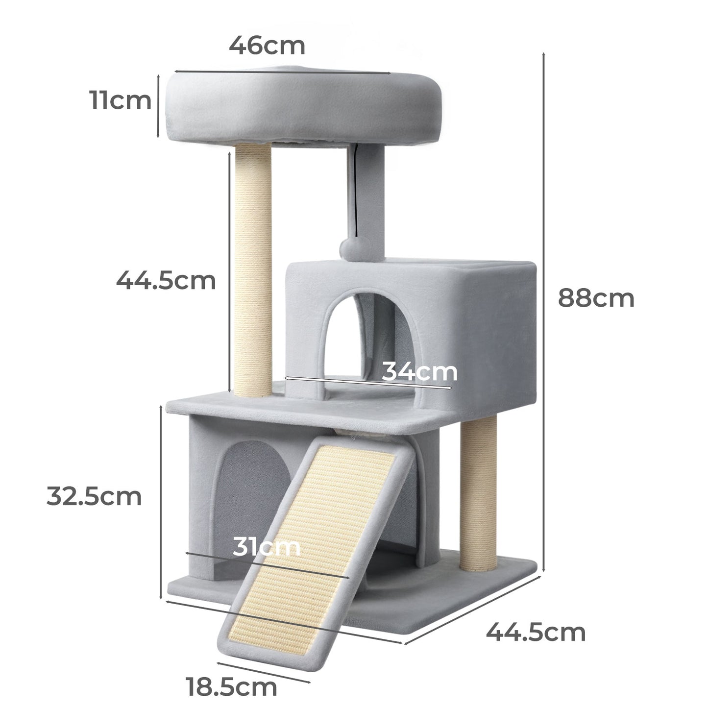 Skylos Cat Tree Tower Multi-Level Scratching Posts Condo House Cat Furniture