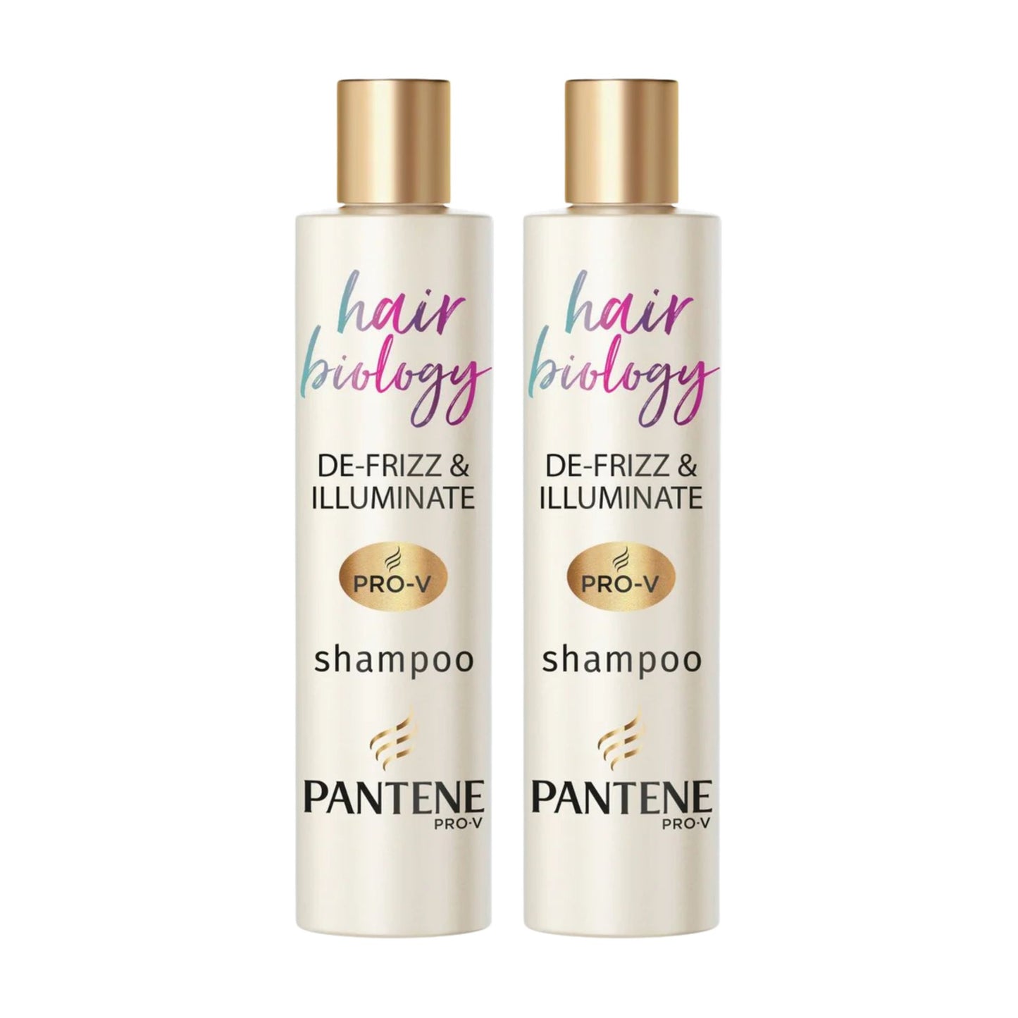 Pantene Biology Shampoo De-Frizz & Illuminate 250mL x2