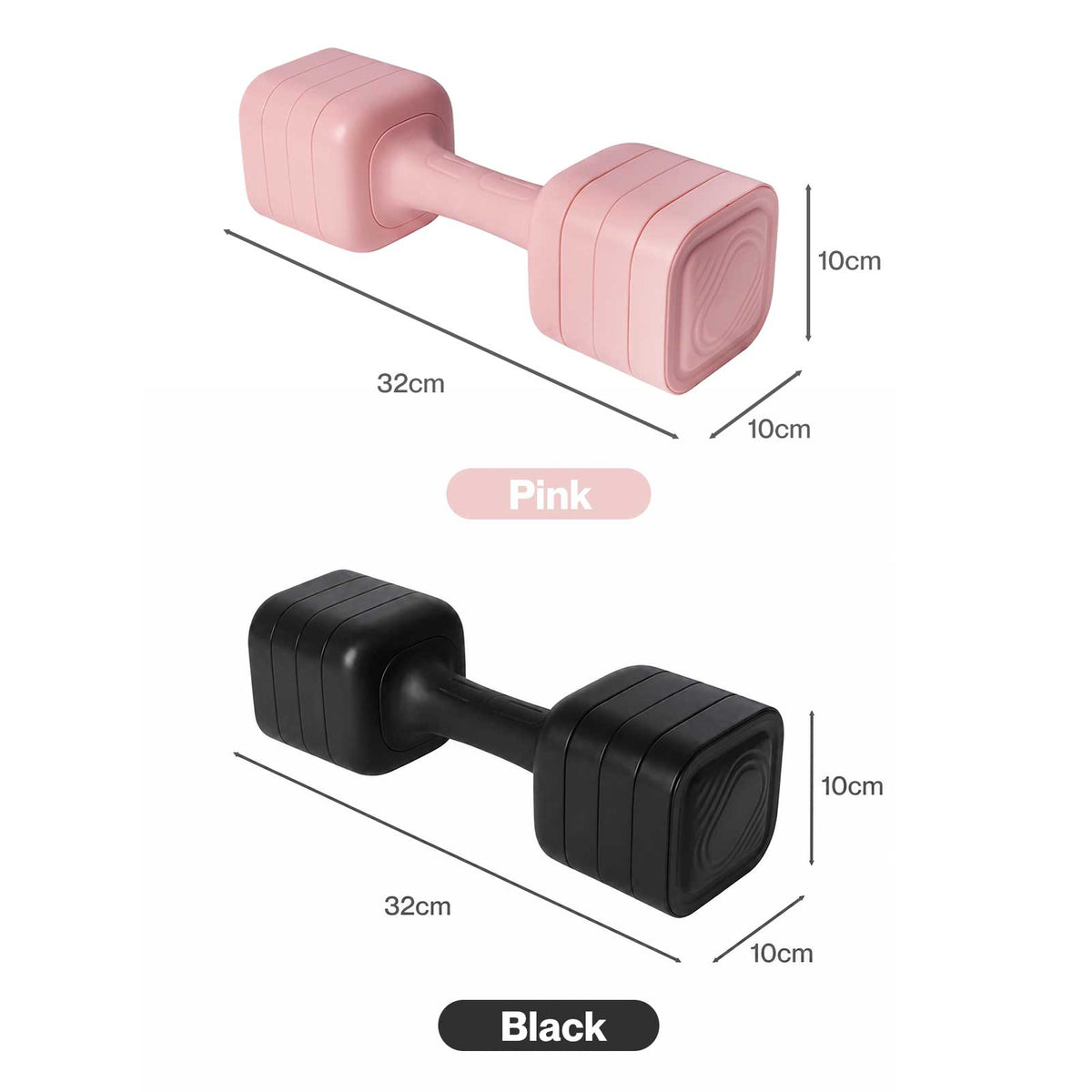 Centra Adjustable Dumbbells Set 2-5Kg Quick Lock TPU Grip for Home Gym