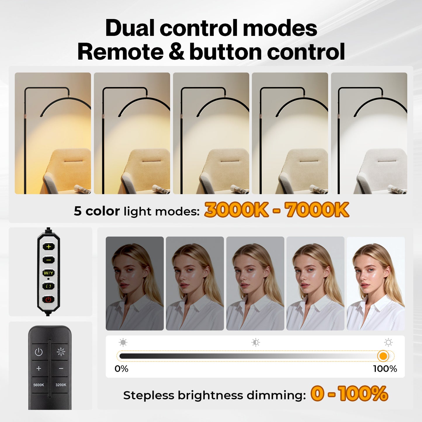 Emitto LED Lash Light Half Moon Lamp for Lash Extension Tattoo Aluminium Alloy