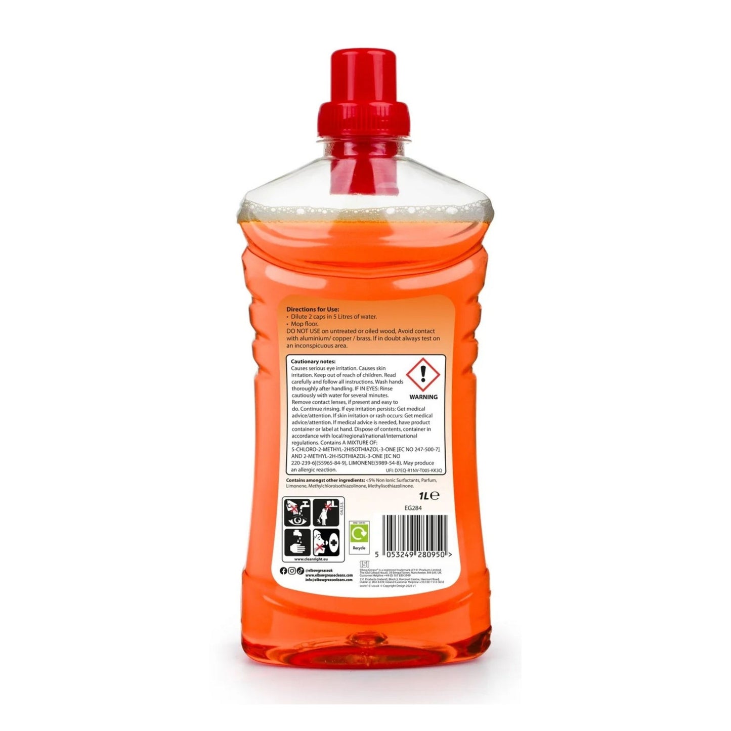 Elbow Grease 1L Orange Wood Floor Cleaner