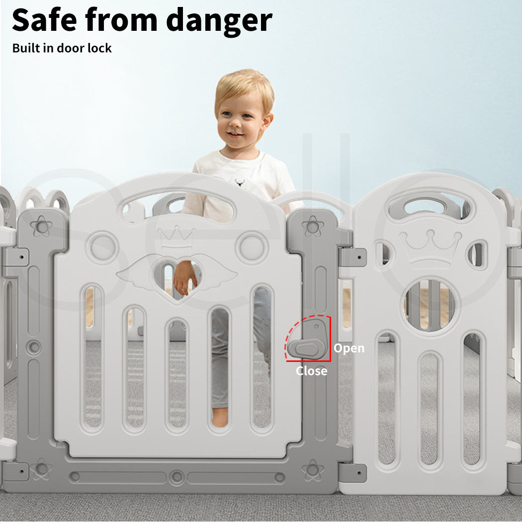 Dekko Baby Playpens Kids Safety Gate Toddler Fence Child Play Pen Toy 18 Panels