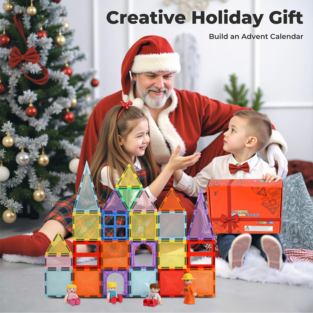 Dekko 100Pcs Magnetic Tiles Building Blocks Kids Educational Construction Toys