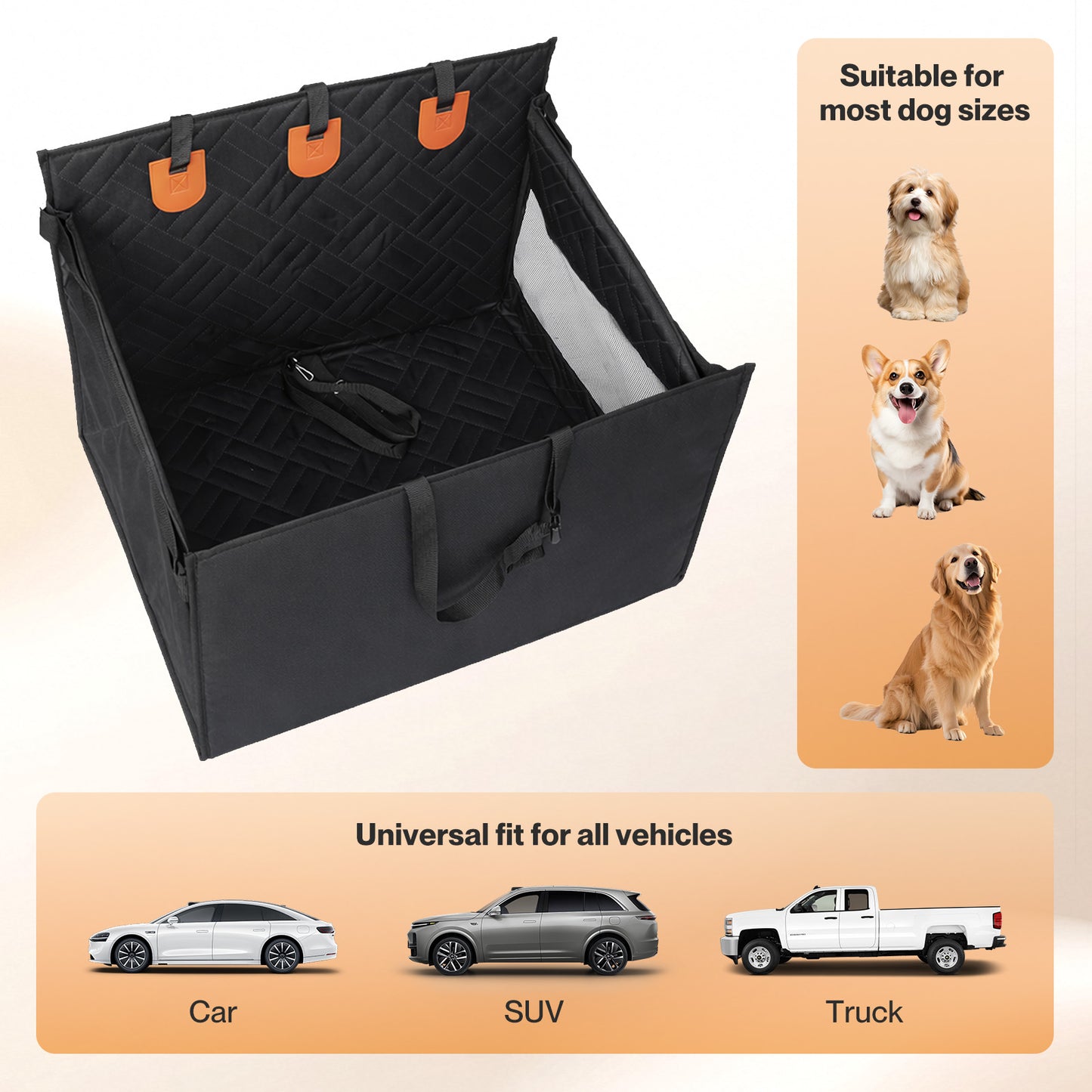 Skylos Waterproof Dog Car Seat Rear Cover Safety Protector Pet Hammock Non Slip