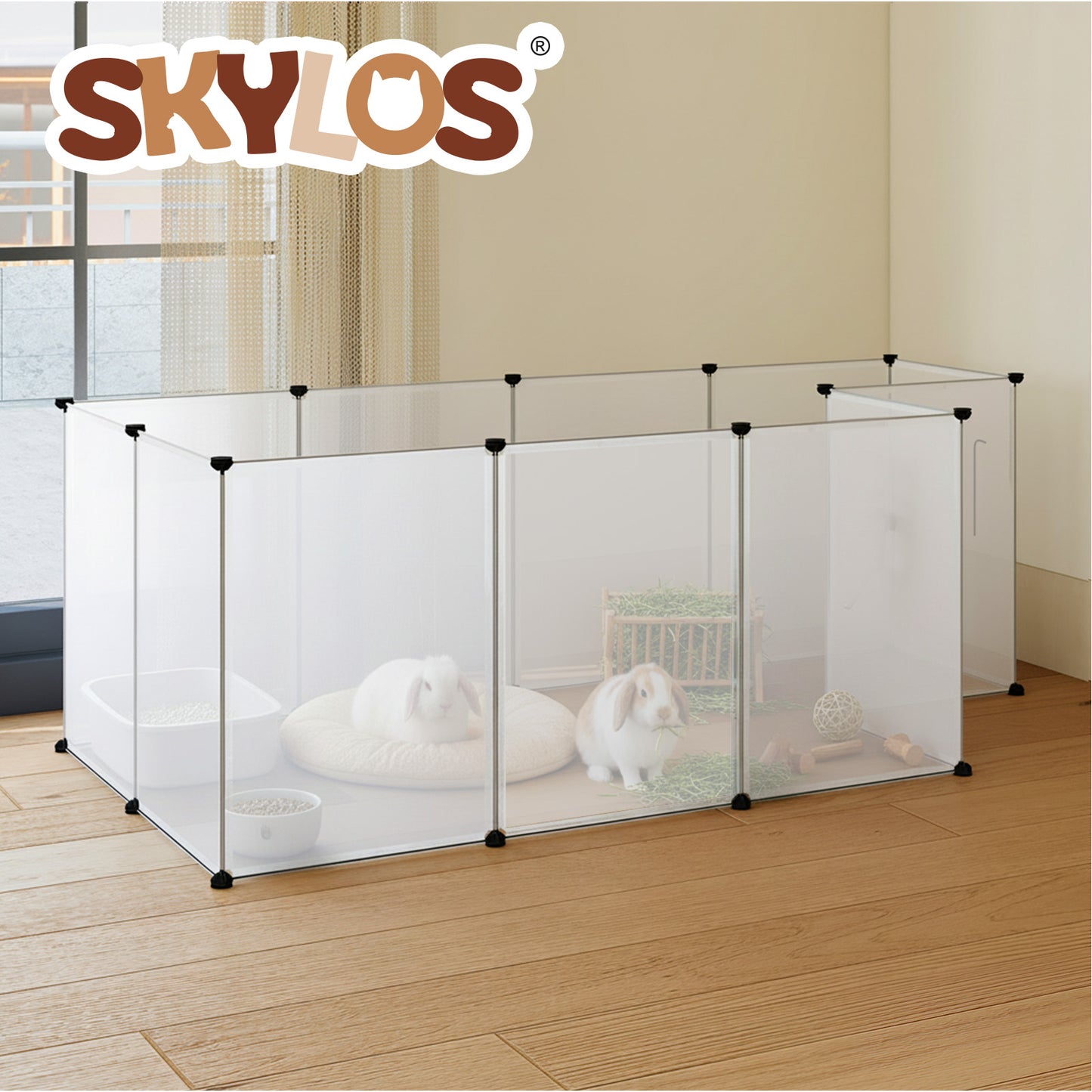 Small Animal Playpen DIY Plastic Pet Fence for Rabbit Hamster Puppy Guinea Run