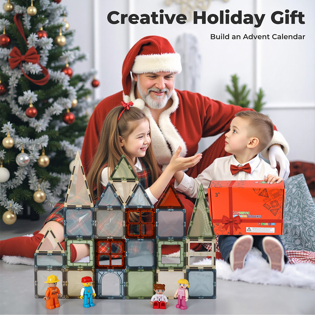 Dekko 100PC Magnetic Building Tiles Kid Creative 3D Educational Construction Toy