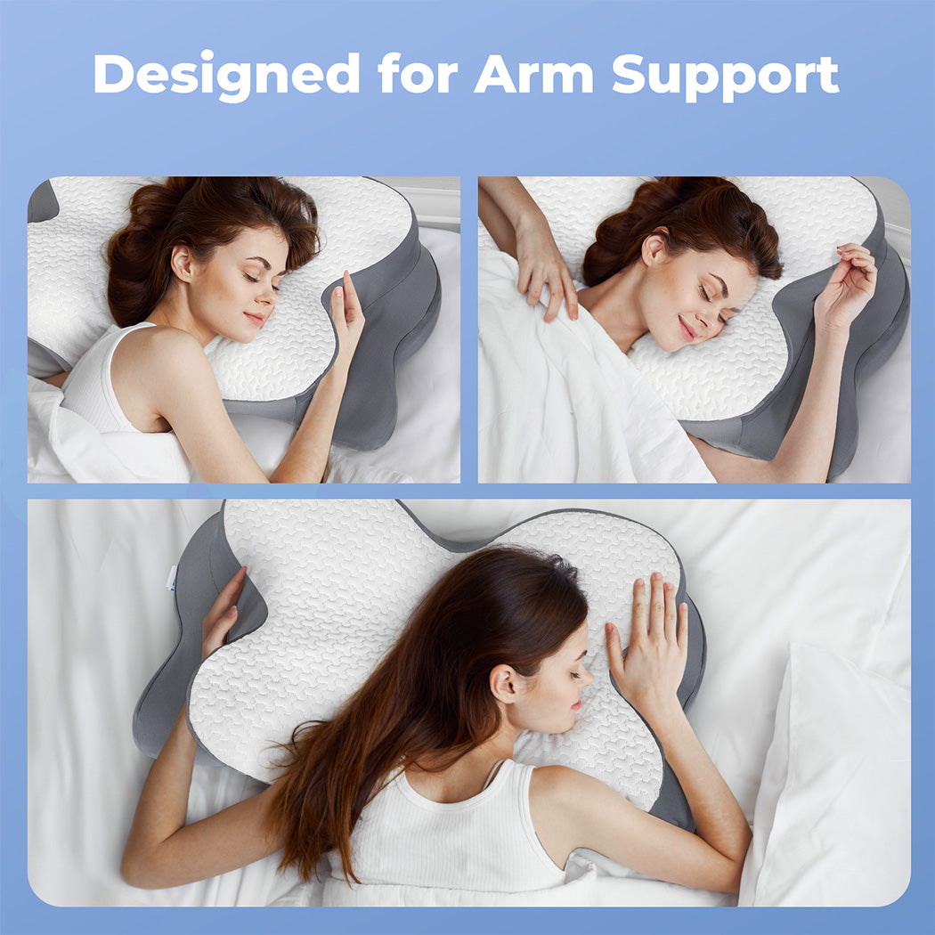 Lavio Ergonomic Memory Foam Pillow For Cervical Shoulder Orthopedic Pain Relief