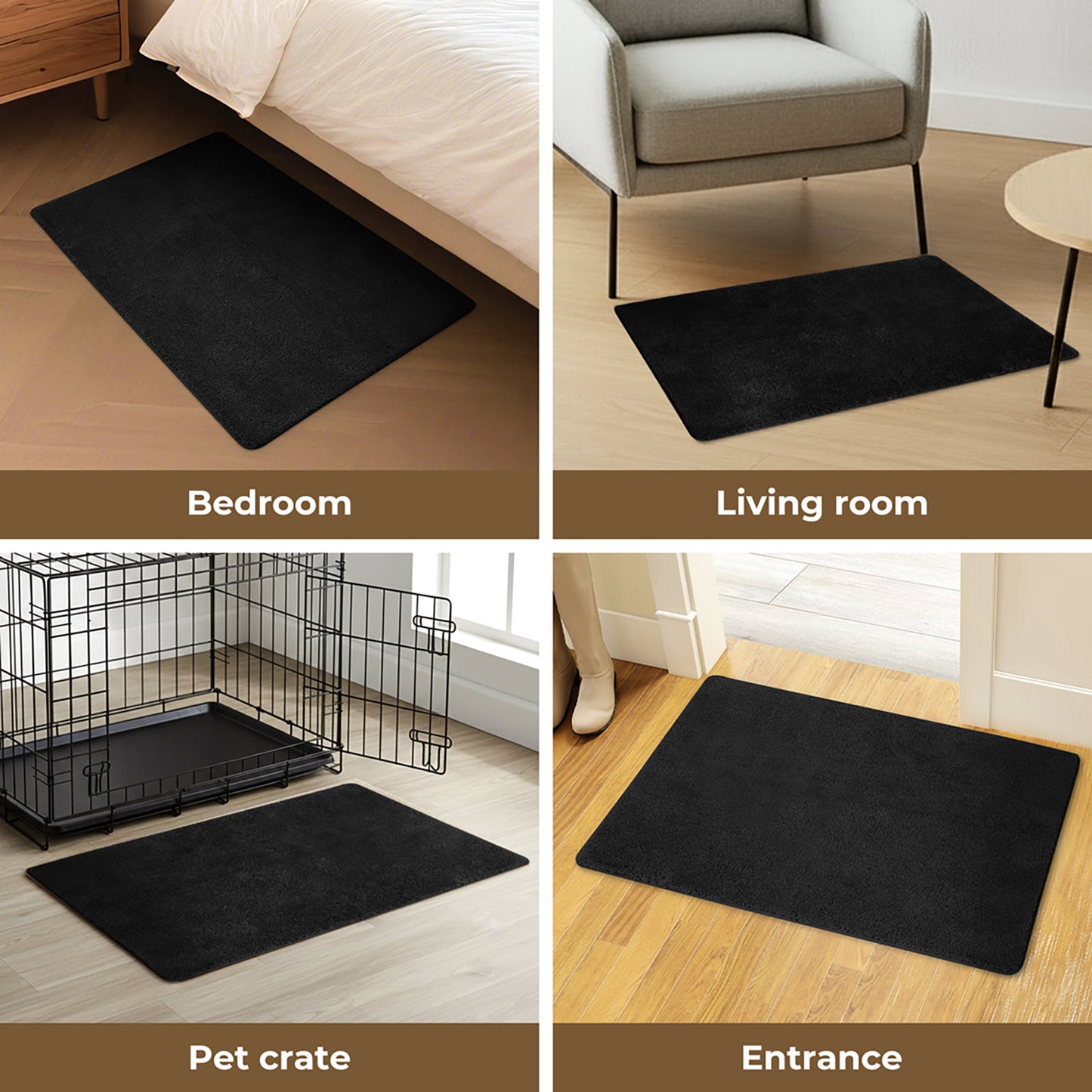 Marlow Non Slip Indoor Door Mats Small Large Washable Kitchen Floor Rug Runner