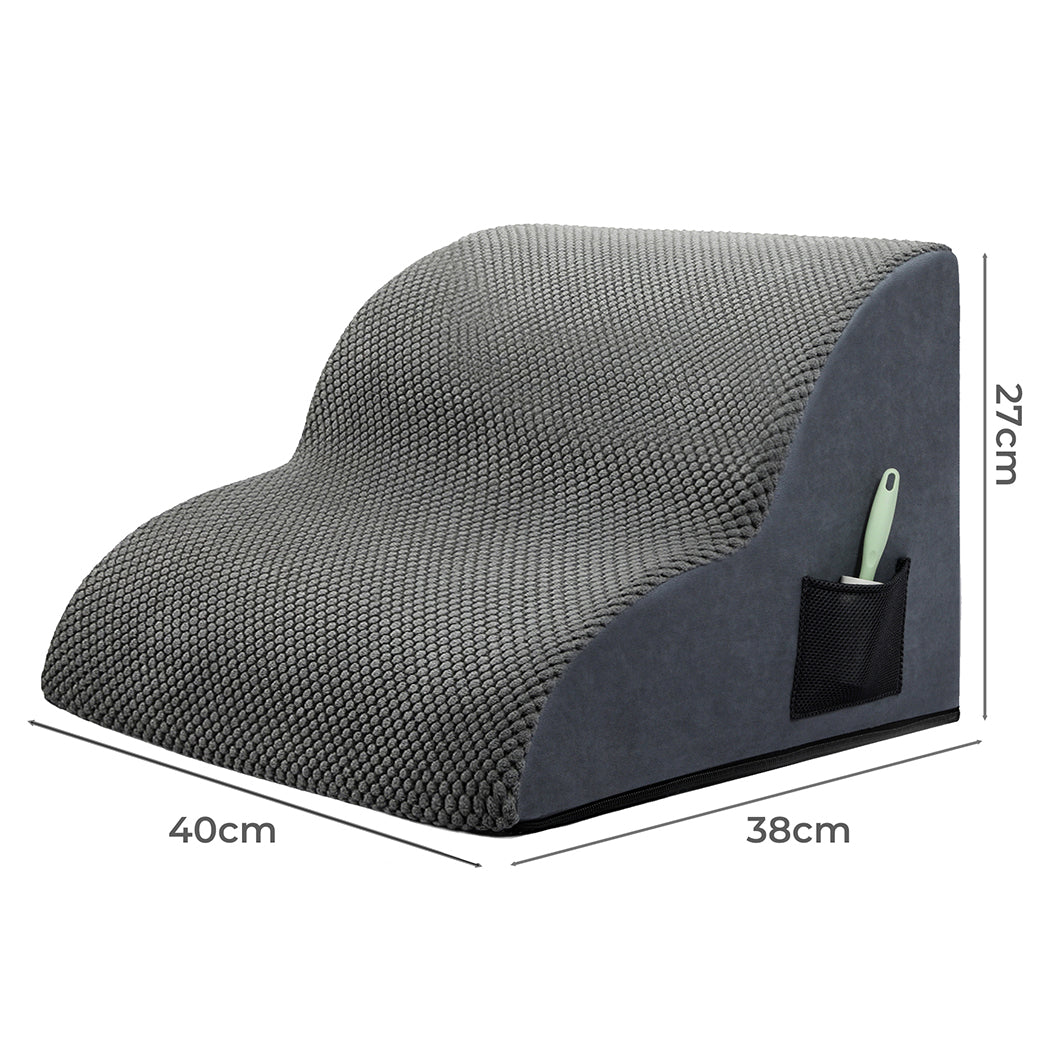 Skylos 2 Step Dog Ramp Pet Stairs for Small Dogs Bed Sofa Foam Non-Slip Washable