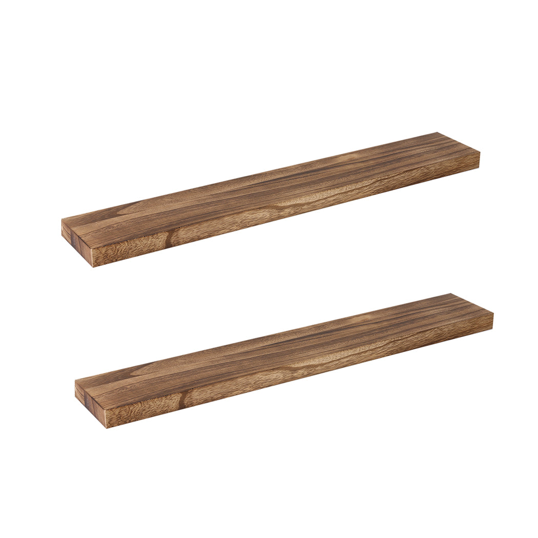 Levede Floating Shelves Wall Mounted Corner Stroage Display Shelf Wood 2PC 4PC