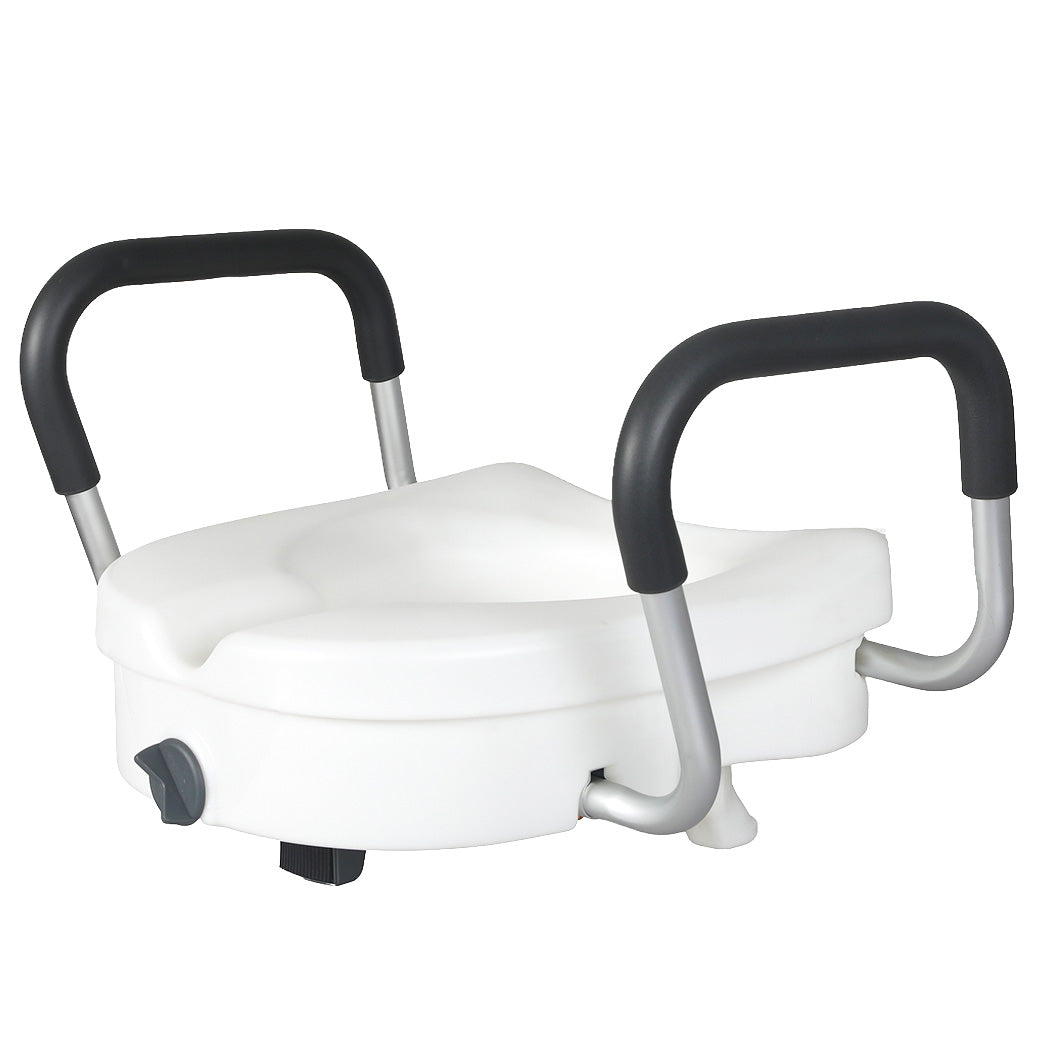 Levede Raised Toilet Seat with Arm 4.7'' Toiliet Seat Riser for Elderly Disabled