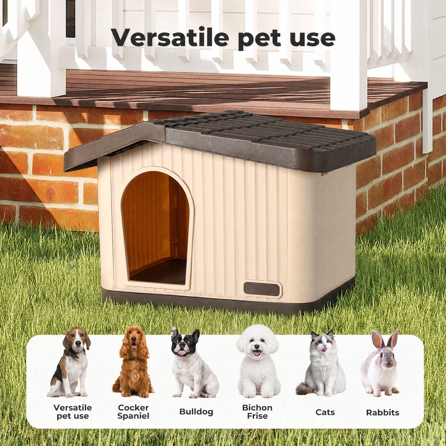 Skylos Pet House Outdoor Winter Insulated Dog Kennel Stray Shelter Weatherproof