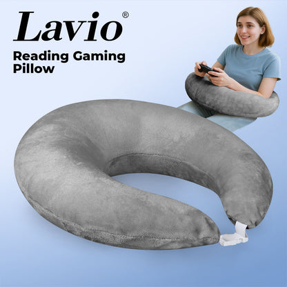 Lavio Gaming Arm Pillow Ergonomic U-Shaped for Lap Back Support Reading Working