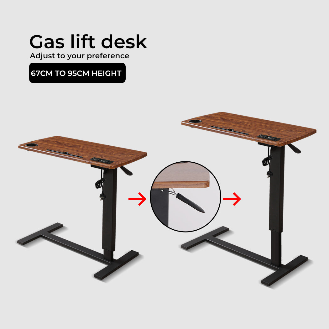 Standing Desk Height Adjustable Stand Folding Laptop Table Shelf Electric USB