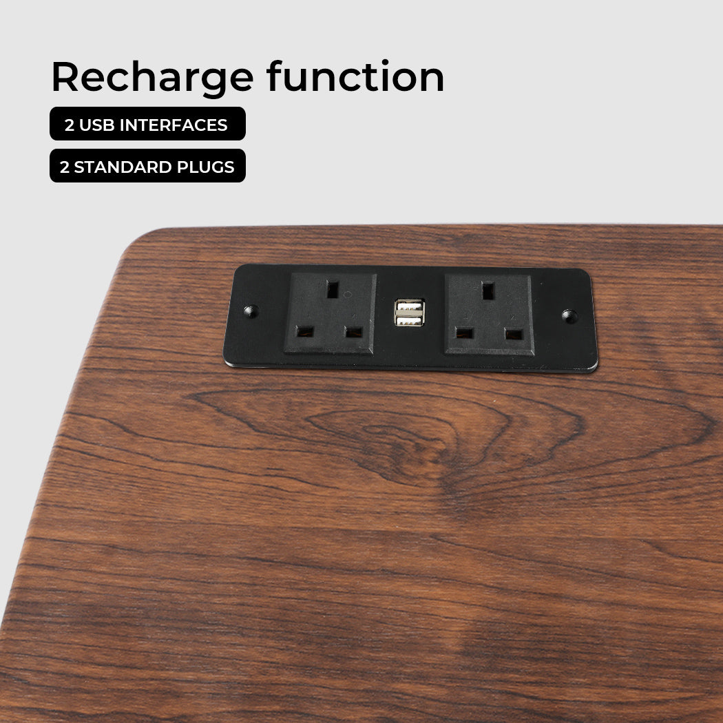 Standing Desk Height Adjustable Stand Folding Laptop Table Shelf Electric USB