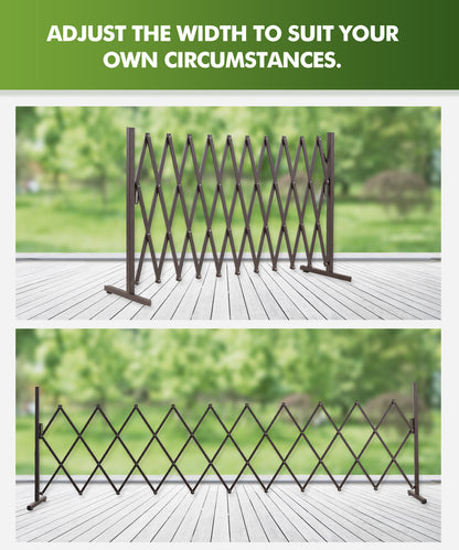 Security Gate Pet Baby Metal Barrier Garden Indoor Outdoor Expandable  3.3M
