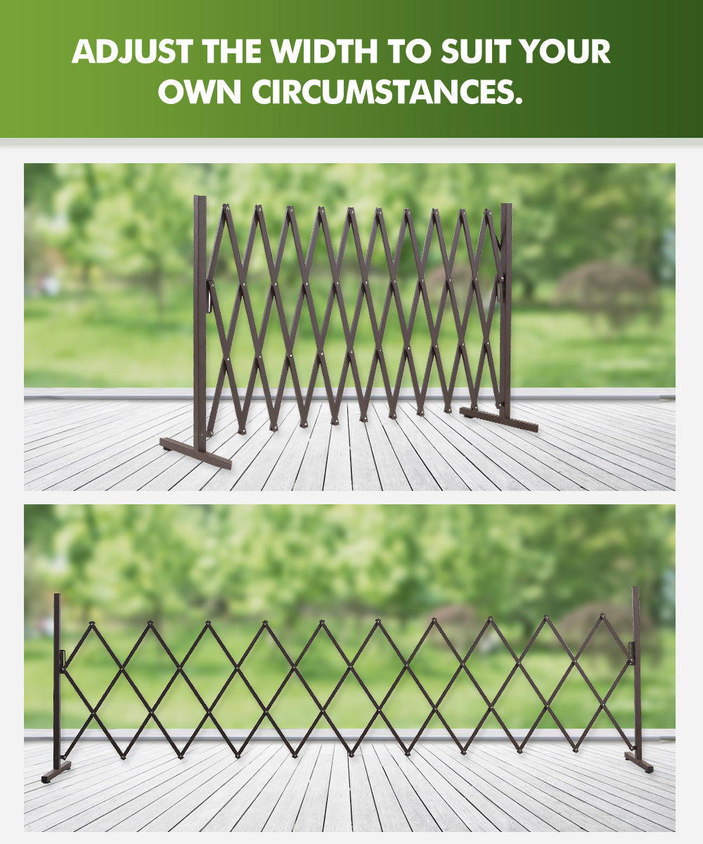 Security Gate Pet Baby Metal Barrier Garden Indoor Outdoor Expandable  3.3M