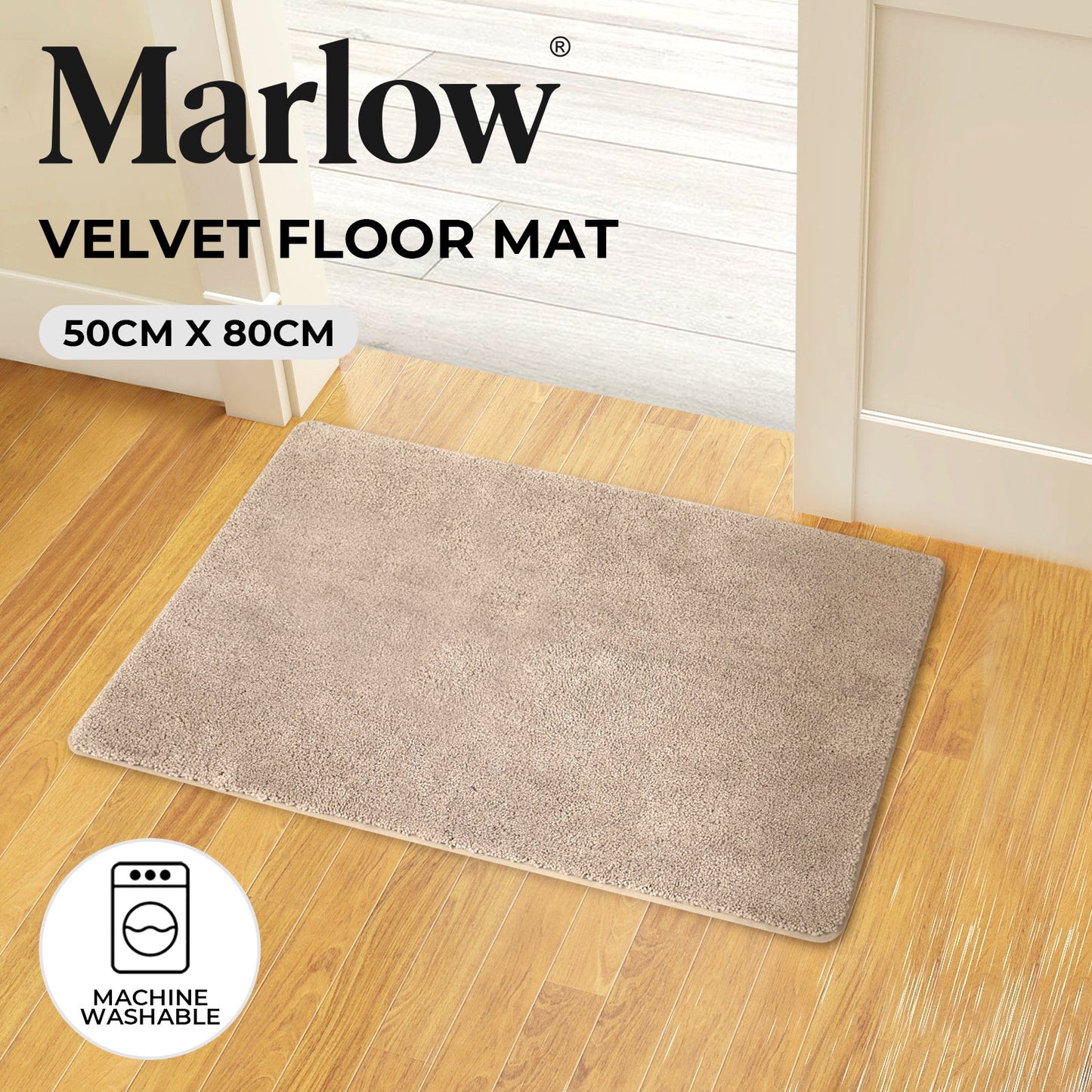 Marlow Door Mats Indoor Washable Runner Rugs Non Slip Kitchen Floor Mat 50x80cm