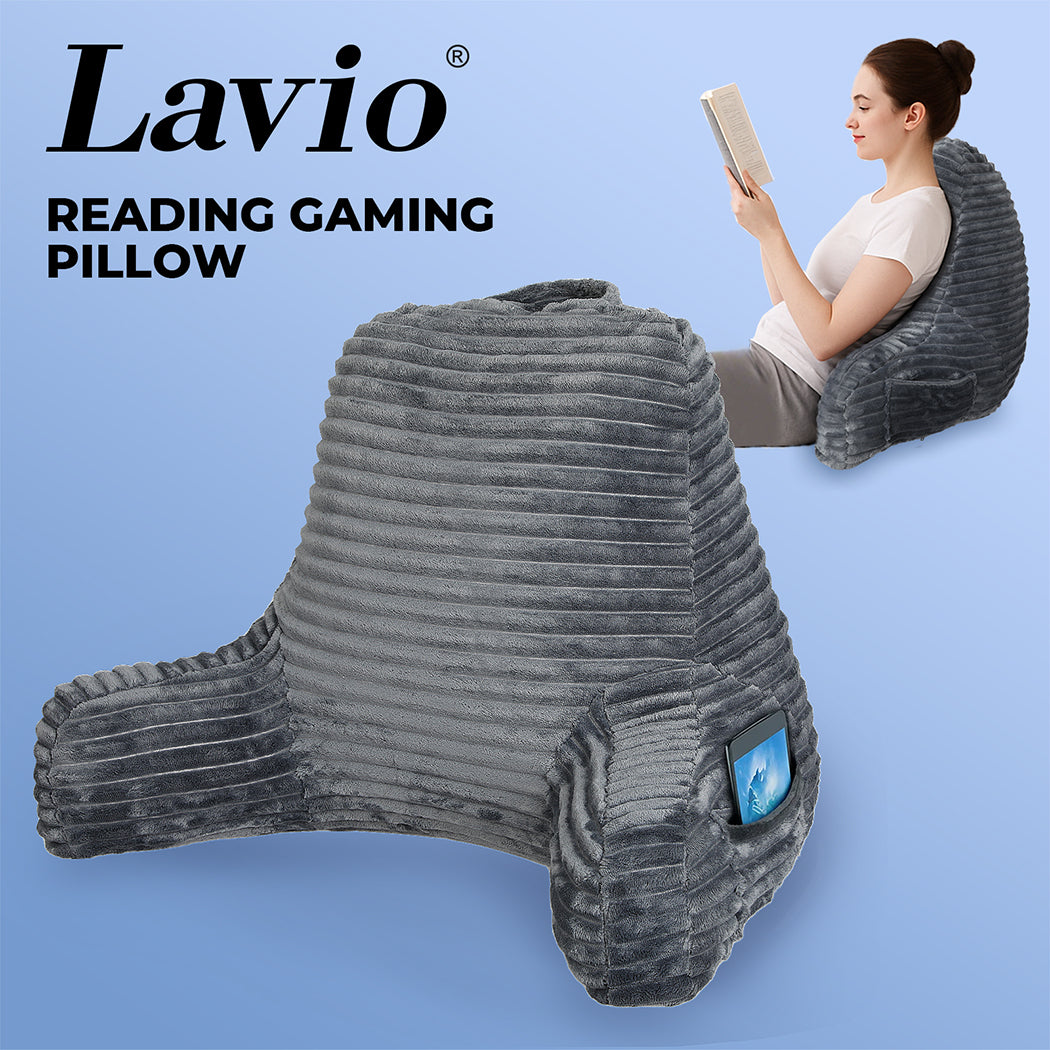 Lavio Backrest Reading Pillow Lumbar Support Arm Seat Cushion Machine Washable