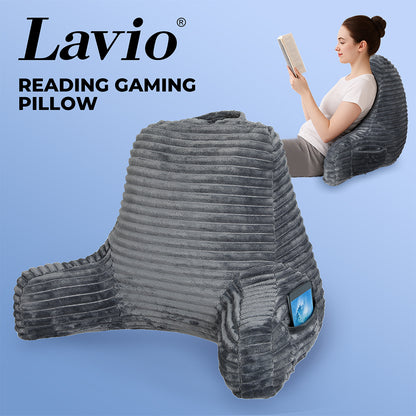 Lavio Backrest Reading Pillow Lumbar Support Arm Seat Cushion Machine Washable