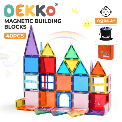 Dekko Kids Magnetic Building Blocks Magnetic Tiles Educational Construction Toy