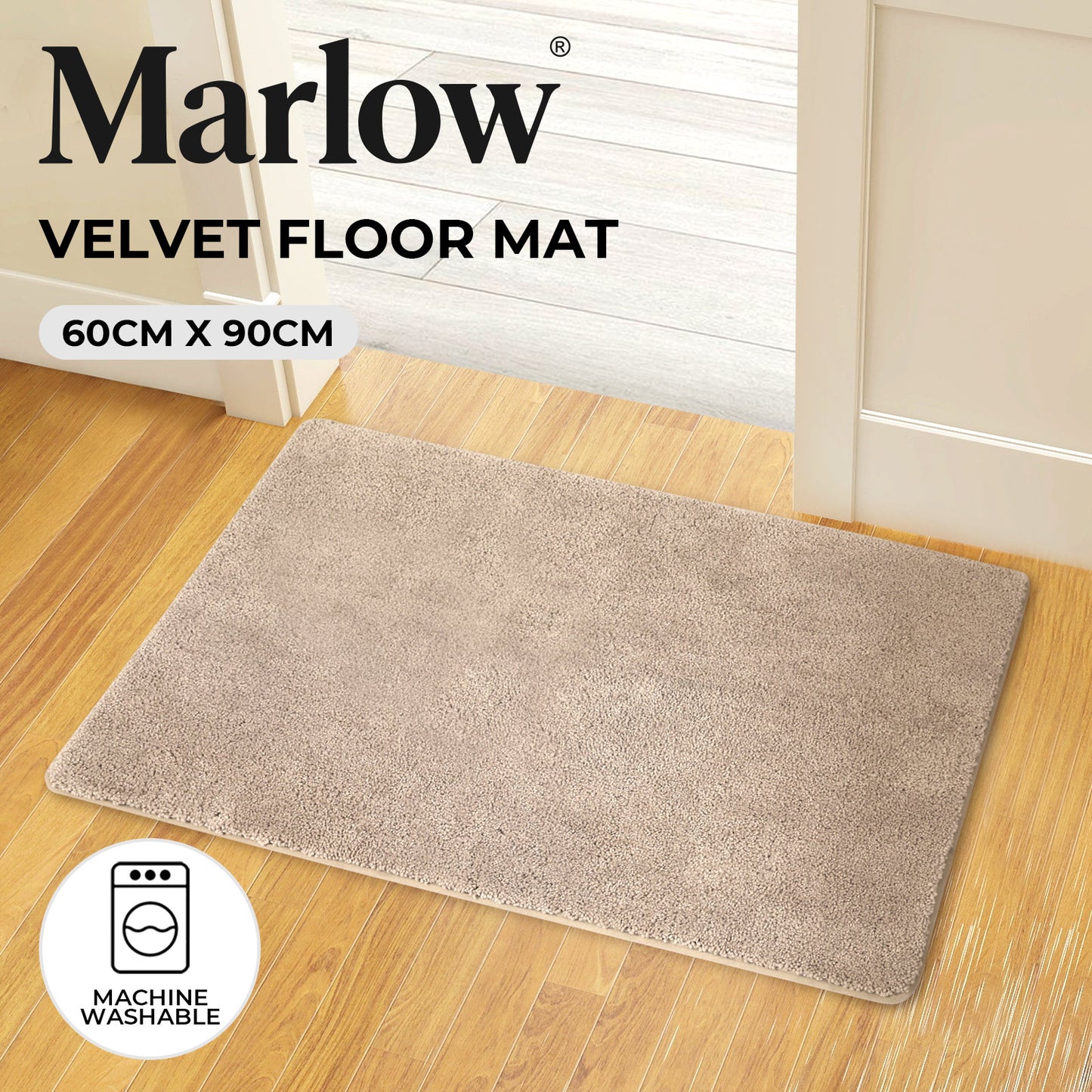 Marlow Door Mats Indoor Non Slip Runner Rugs Washable Kitchen Floor Mat 60x90cm