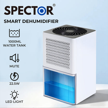 Spetor Portable Quiet Mini Dehumidifier Moisture Extraction 1L Tank LED Lights