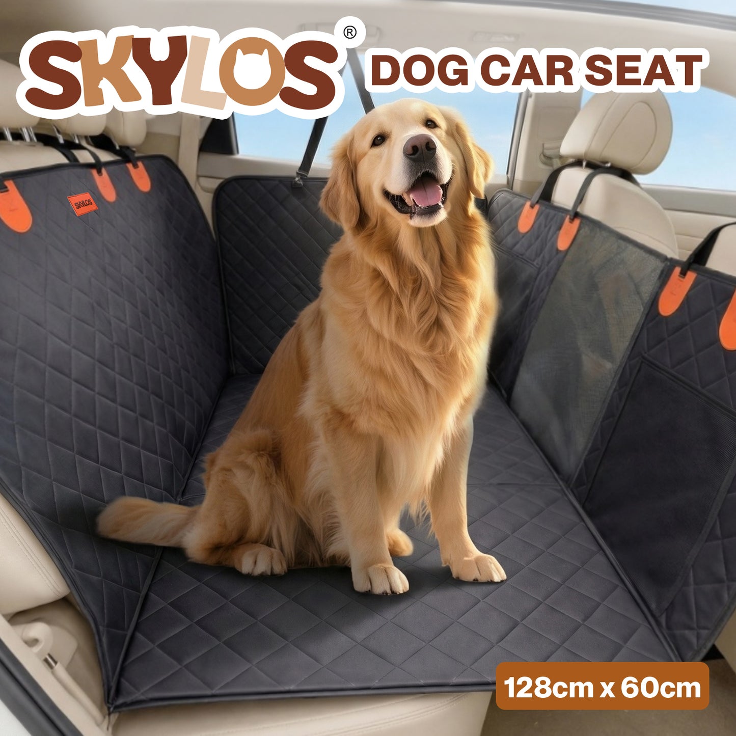 Skylos Dog Car Seat Cover Pet Back Seat Hammock Safety Protector  Waterproof
