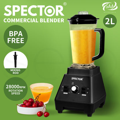 Spector 2L Commercial Blender Mixer Food Processor Juicer Smoothie Ice Crush