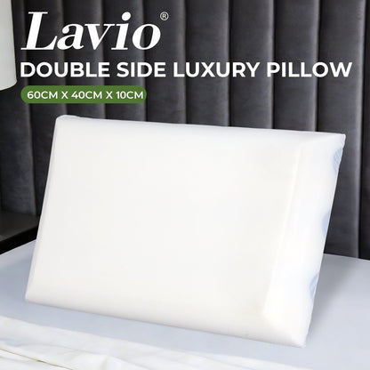 Lavio Luxury Pillow Firm Side Support Memory Foam with Soft Side Foam Reversible