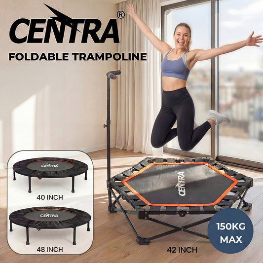 Centra Trampoline Rebounder Mini Fitness Folding Exercise Home Gym Bouncer