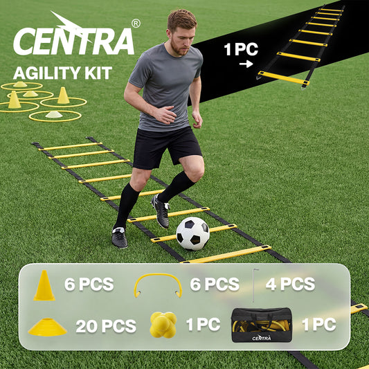 Centra Speed Agility Training Set Football Footwork Ladder Hurdles Cones Kit