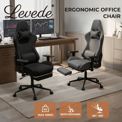 Ergonomic Office Chair Reclining Executive Chair Spring Seat Adjustable Armrest