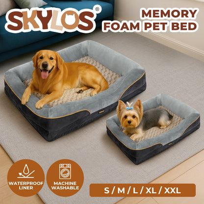 Skylos Orthopaedic Dog Bed Washable Large Pet Cushion Mattress Warm Waterproof