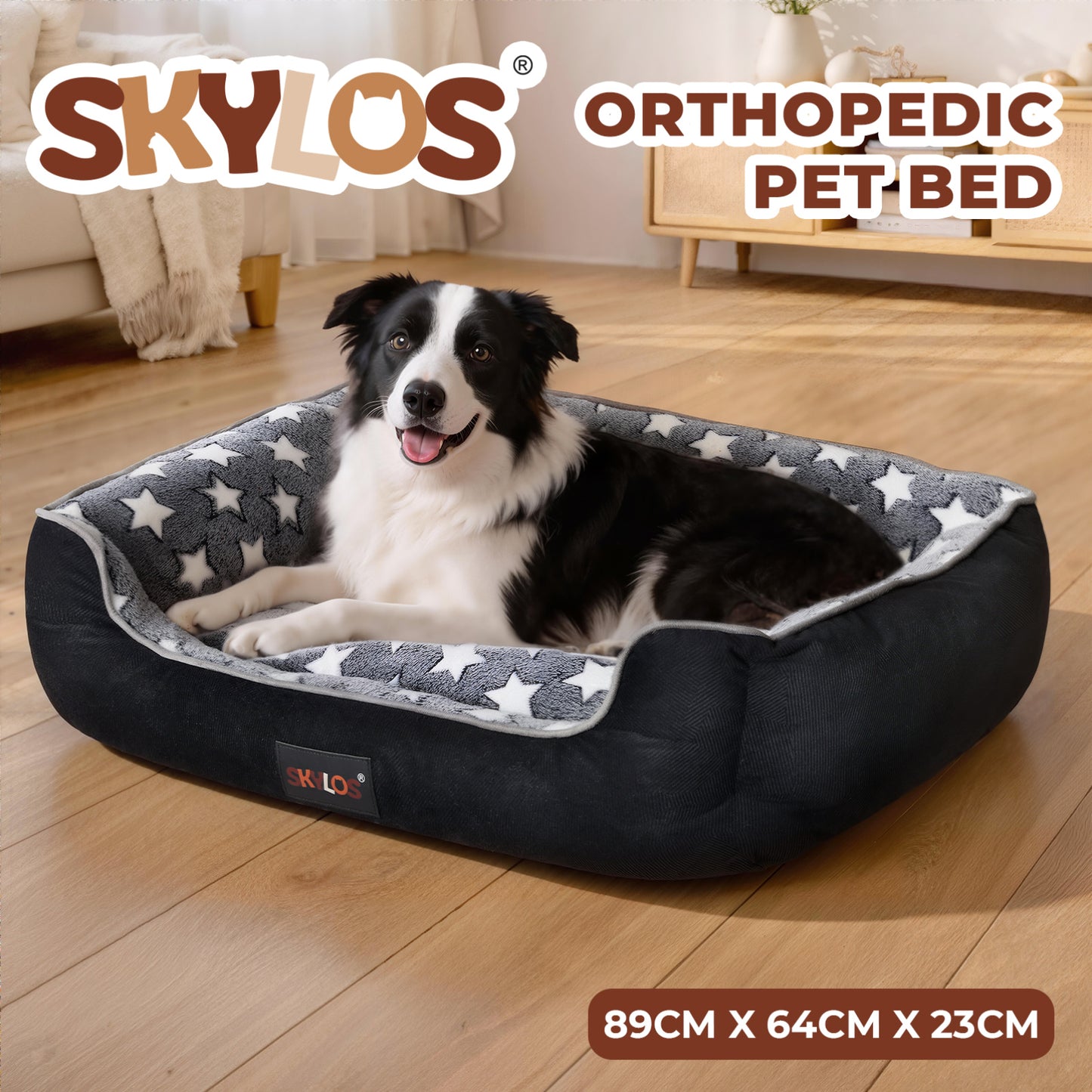 Skylos Orthopedic Pet Bed Dog Mattress Non-Slip for Large Dogs Durable Corduroy