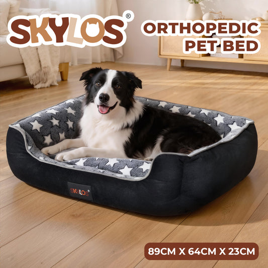 Skylos Orthopedic Pet Bed Dog Mattress Non-Slip for Large Dogs Durable Corduroy