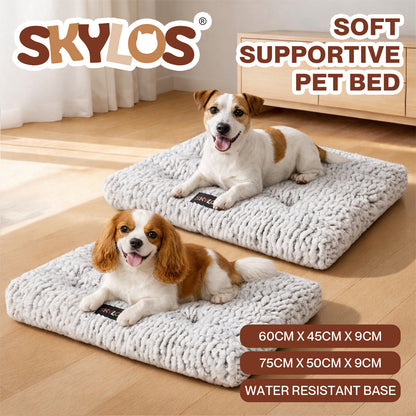 Skylos Dog Bed Luxury Pet Mattress Plush Soft Warm Cushion for Senior Small Dogs
