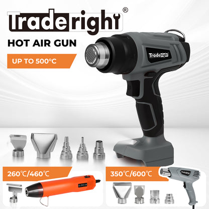 Traderight Hot Air Gun Cordless Electric Heat Gun with Nozzles DIY Craft Repair