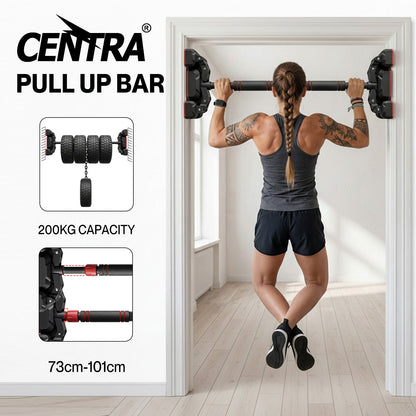Centra Pull Up Bar Doorway No Screw Lever Adjustable Length Heavy Duty 200kg