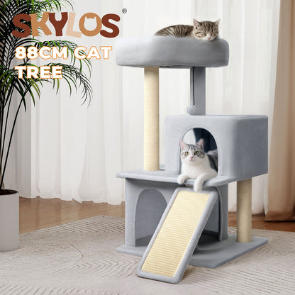 Skylos Cat Tree Tower Multi-Level Scratching Posts Condo House Cat Furniture