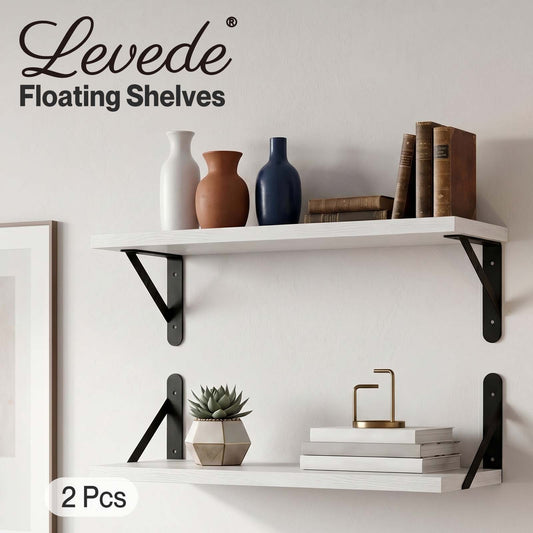Levede Floating Shelves 2PC Wall Mounted Shelf DIY Storage Display Modern Decor