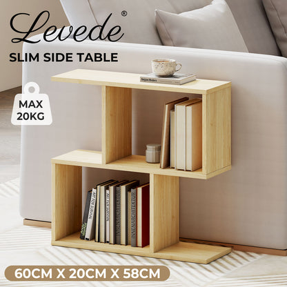 Levede Slim Sofa Side Table Narrow End Accent Table 3 Tier for Living Room 20cm