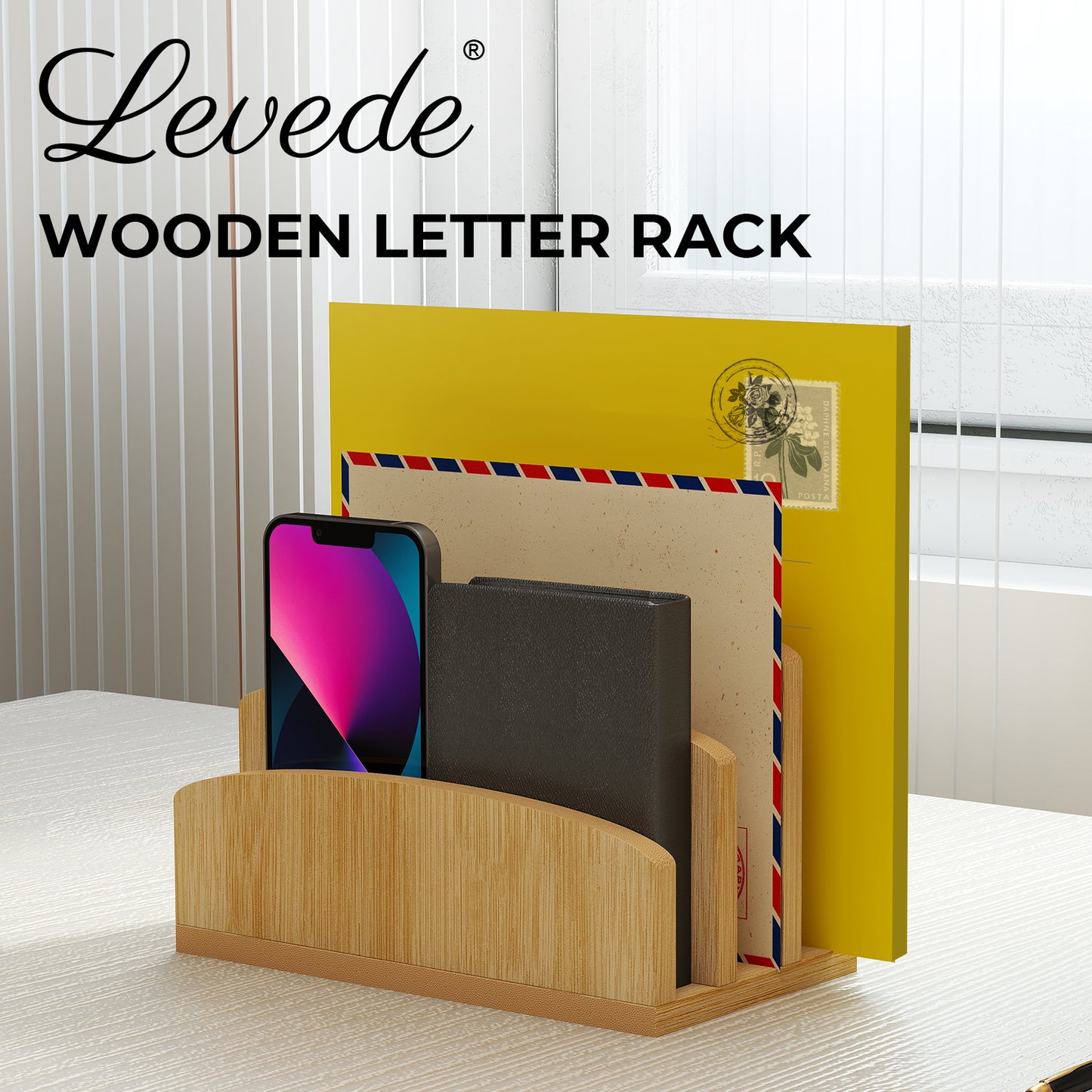Levede Letter Paper File Storage Stand Rack Holder Tray Organiser Desktop Office