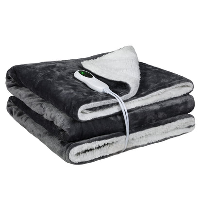Lavio Electric Heated Blanket Throw Soft Flannel Fleece Washable Fast Heat Up