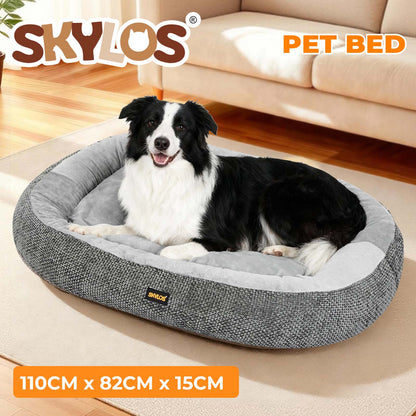 Skylos Pet Bed Washable Plush Orthopedic Soft Indoor Pet Cushion Mat Extra Large