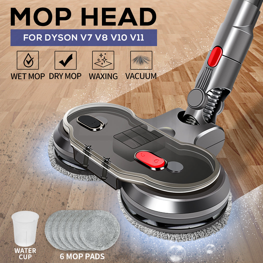 Electric Motorised Mop Head for Dyson V7 V8 V10 V11 V15 Vacuum Cleaners 6 Pads