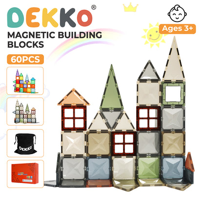 Dekko 60pc Magnetic Building Blocks Set STEM Educational Toys for Kids Gifts