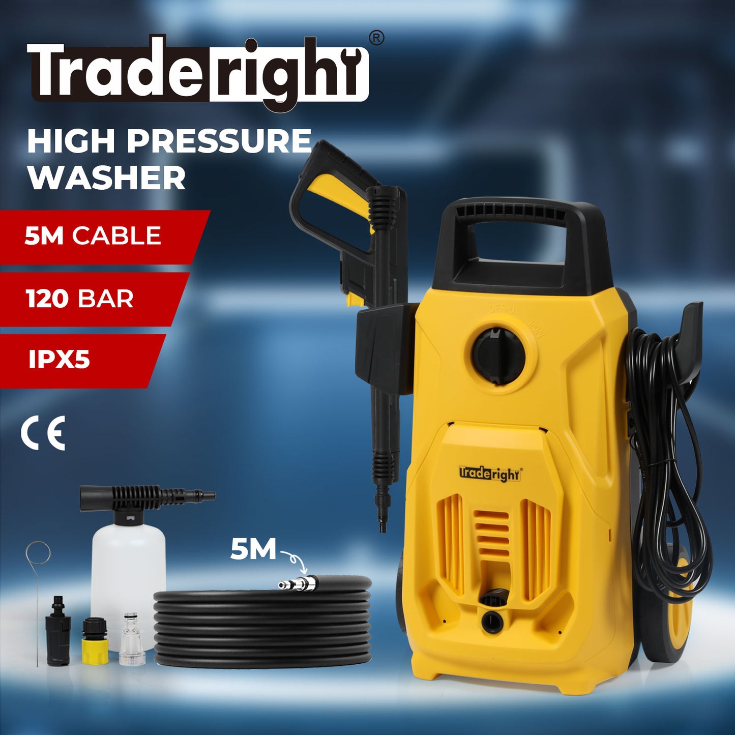 Traderight Pressure Washer Car Home Garden Jet Cleaner 1.6KW Electric Portable