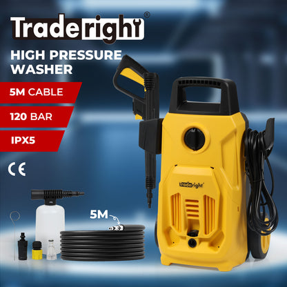 Traderight Pressure Washer Car Home Garden Jet Cleaner 1.6KW Electric Portable