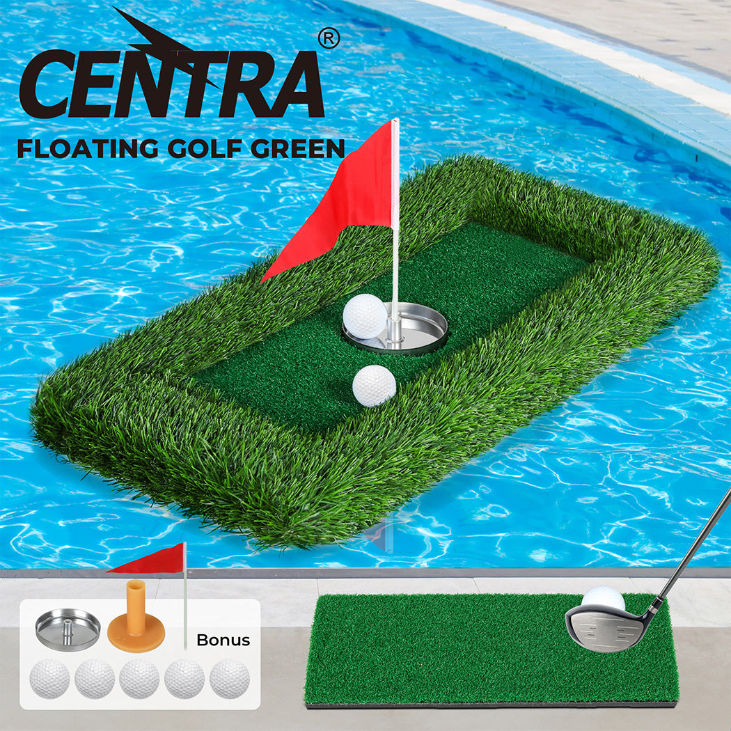 Centra Floating Golf Green Mini Mat Set Putting  Turf Pool Water Outdoor 60x30CM